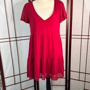 Show Me Your Mumu Cia Mini Dress ~ Cherry with pockets